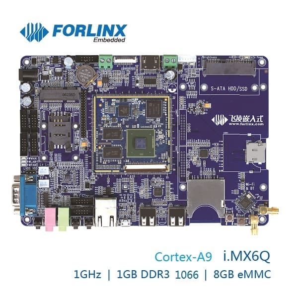 Freescale_NXP i_MX6Q Cortex_A9 embedded system on board